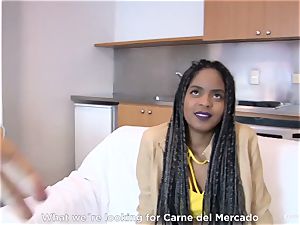 CARNE DEL MERCADO - black Latina Ana Ebano humped deep